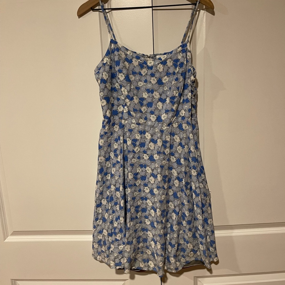 Blue floral summer dress
